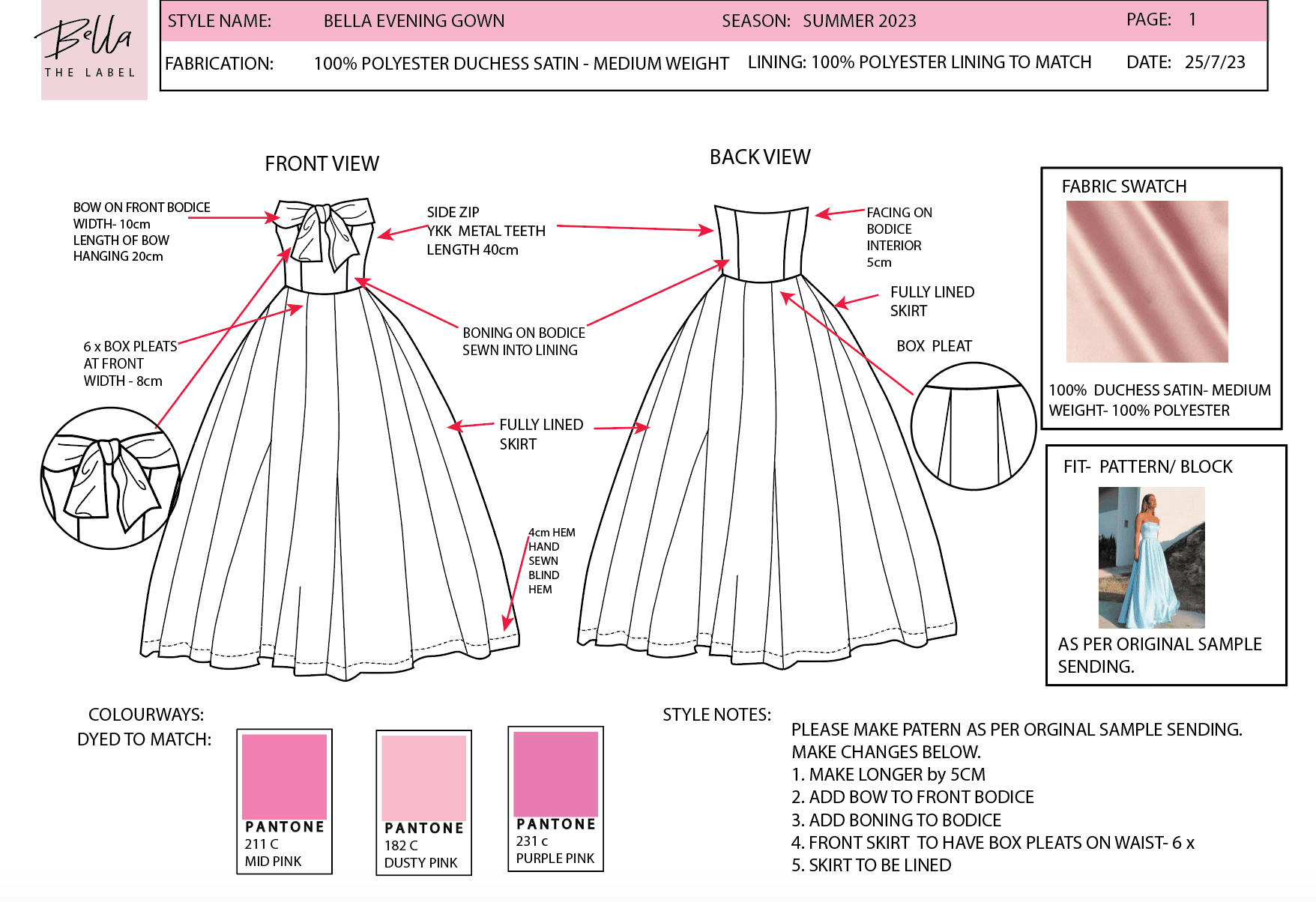 Clothing Tech Pack Template Free Download Adobe Illustrator
